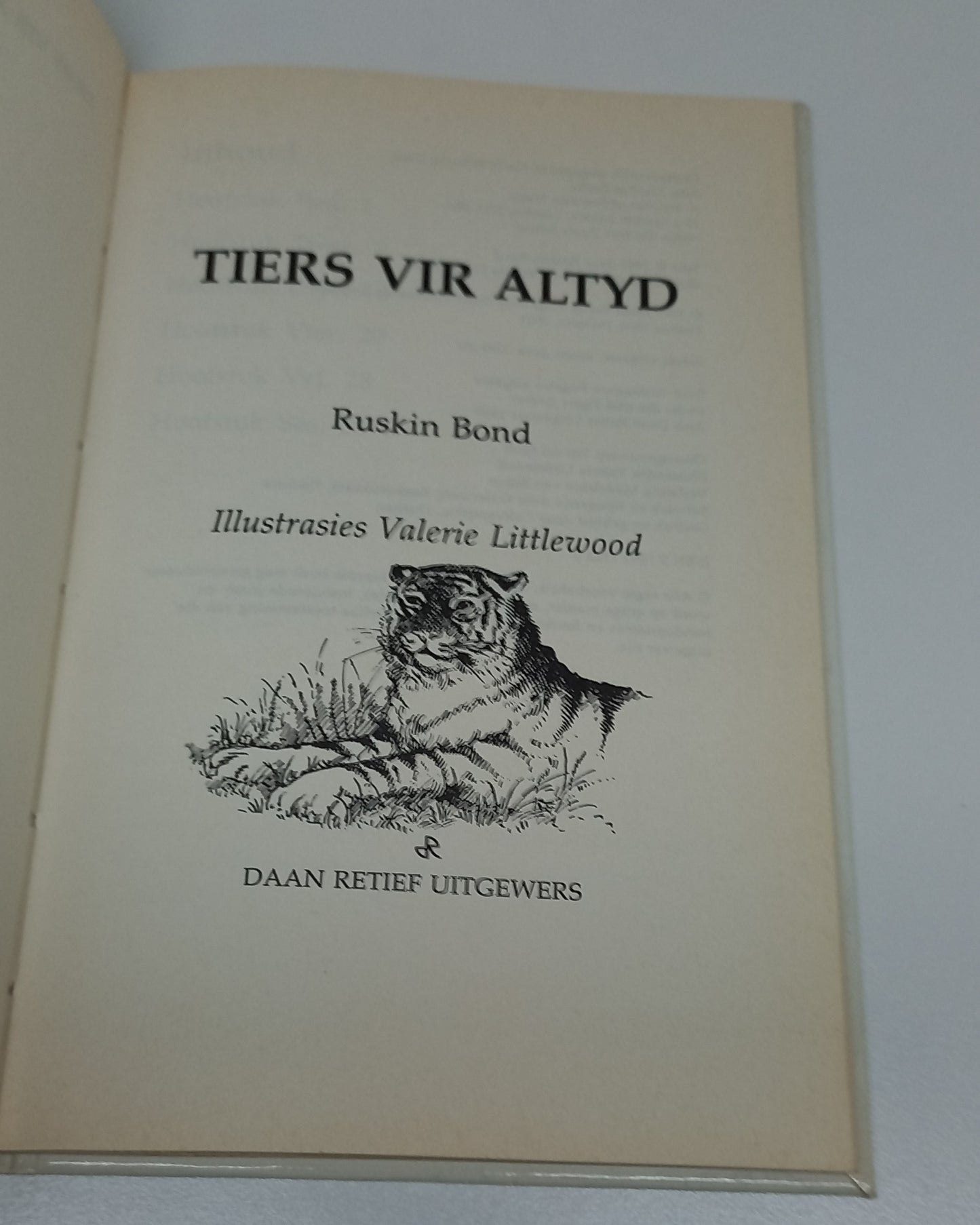 Tiers vir Altyd by Ruskin Bond