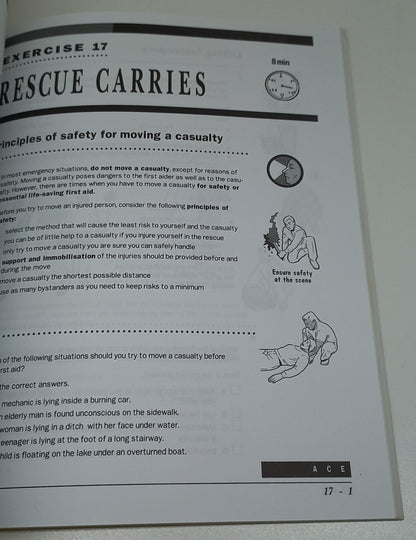 First Aid First on the Scene Standard Level Safety Oriented Workbook by St John Ambulance First Edition 1998