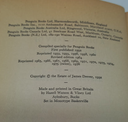 A Dictionary of Psychology by James Drever