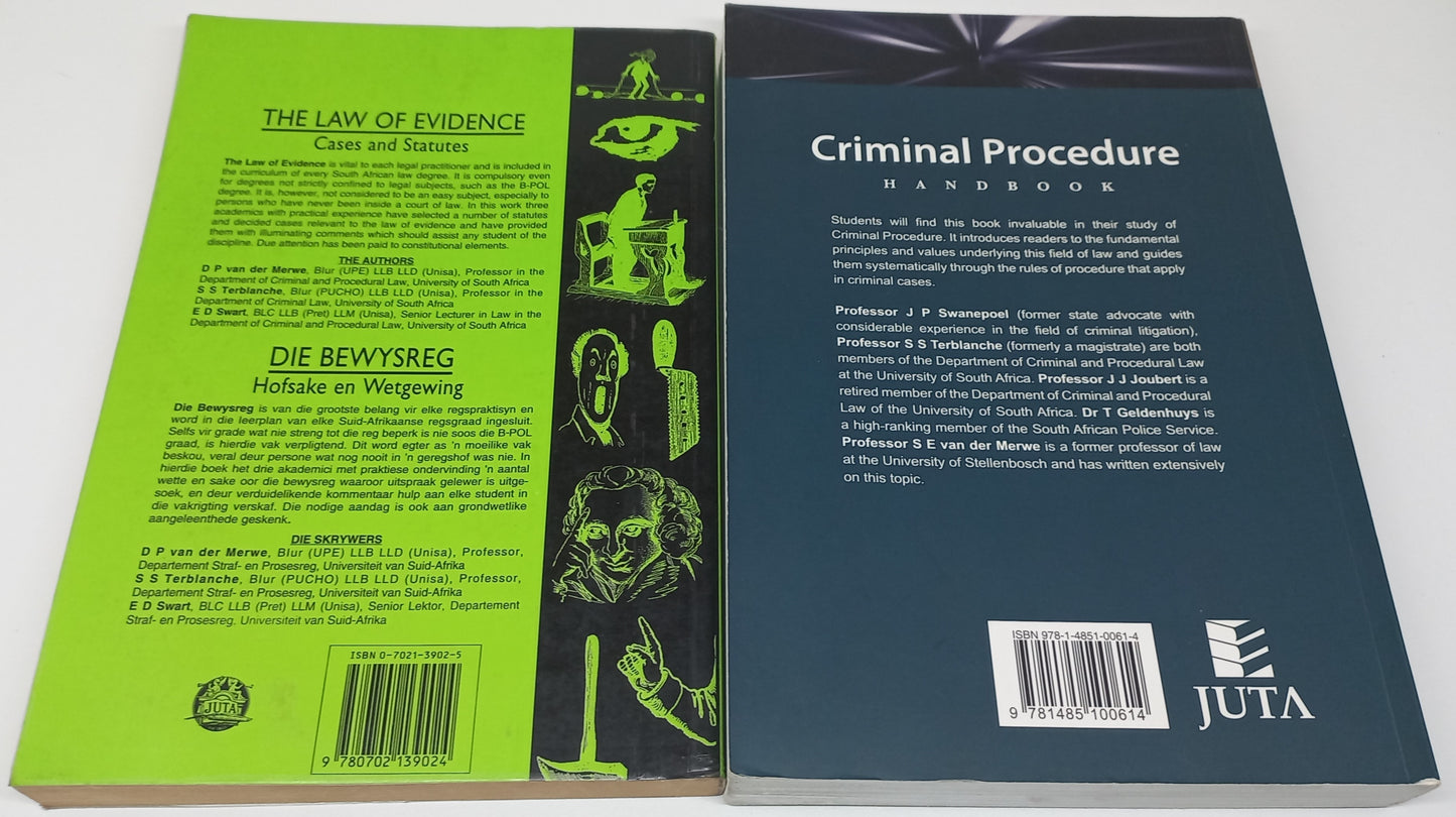 Law of Evidence and Criminal Procedure Book Bundle