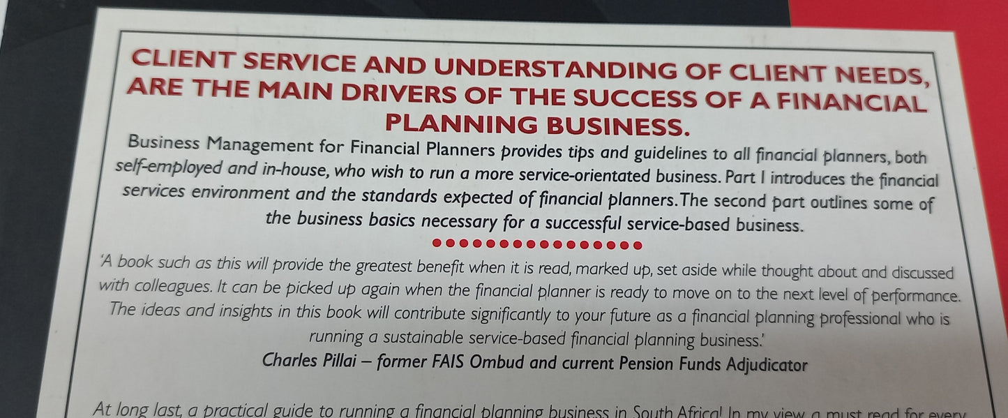 Business Management for Financial Planners