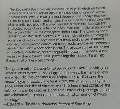 The Existential Self in Society