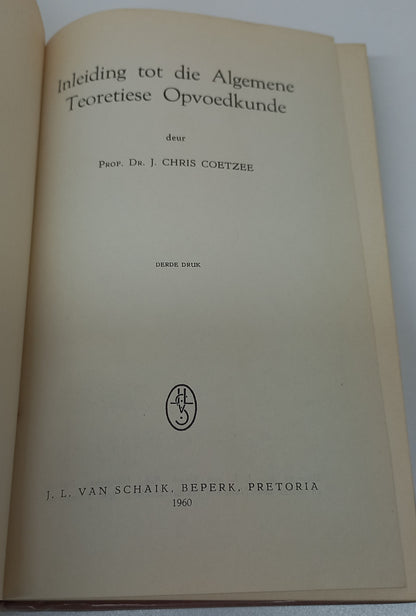 Inleiding tot die Algemene teoretiese Opvoedkunde