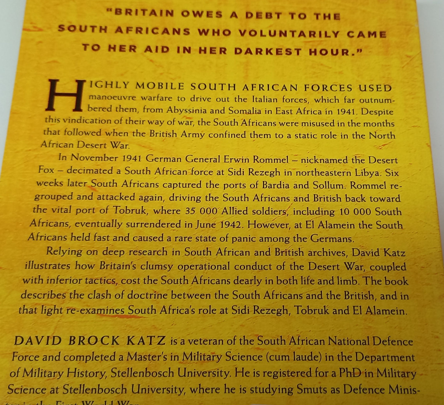 South Africans Versus Rommel: The Untold Story of the Desert War in World War II