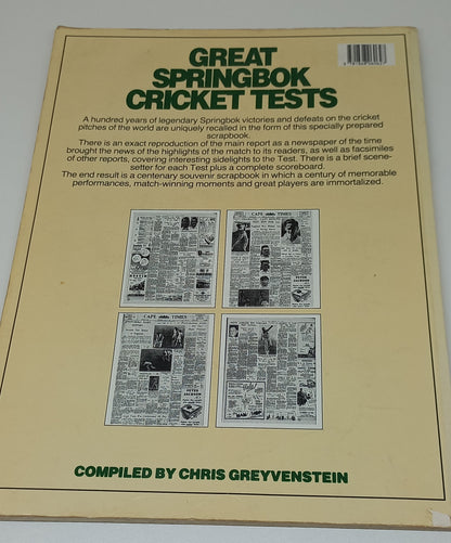 Great Springbok Cricket Tests