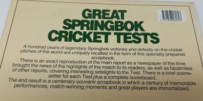 Great Springbok Cricket Tests