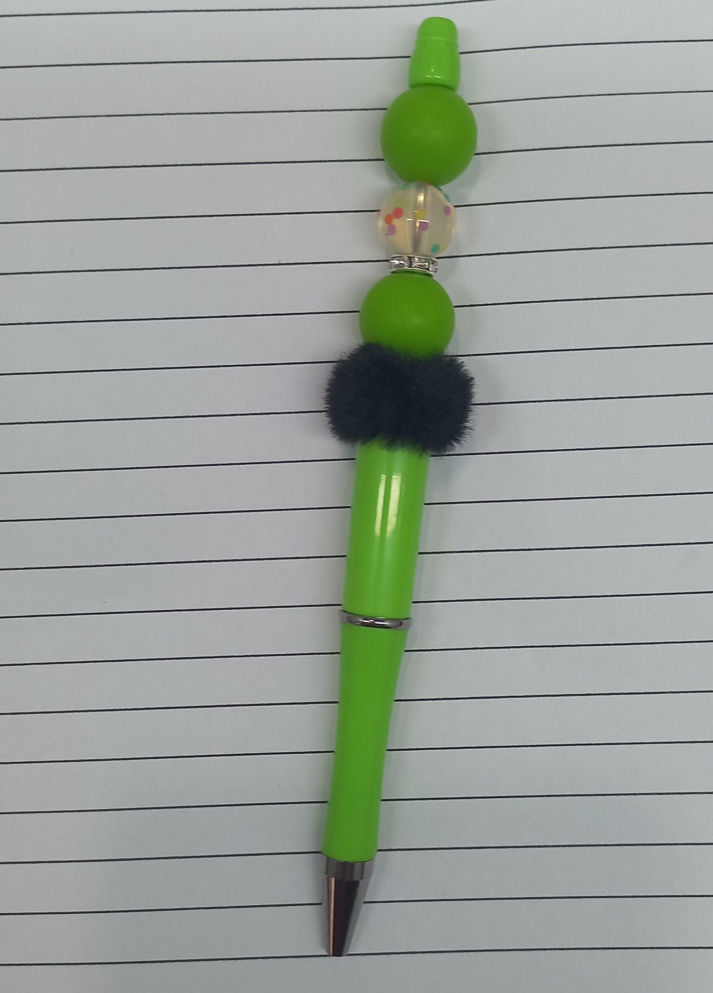 Green & Black Beaded Pen