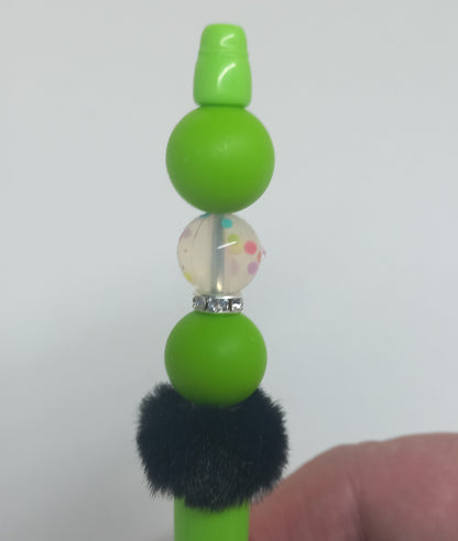 Green & Black Beaded Pen