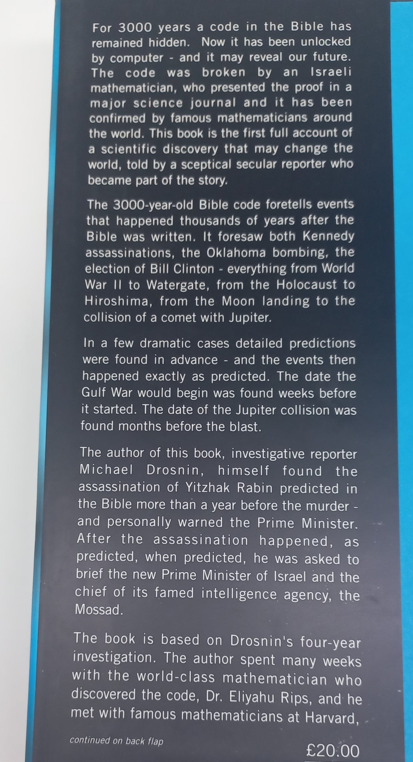 The Bible Code by Michael Drosnin (The Bible Code #1) [Hardcover]