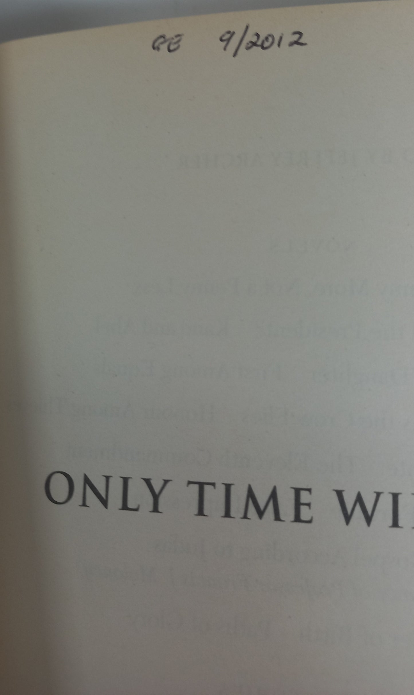 Only Time Will Tell by Jeffrey Archer (The Clifton Chronicles #1)