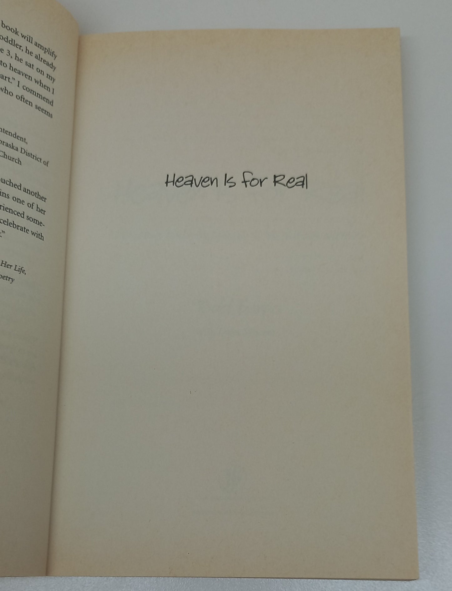 Heaven is For Real by Todd Burpo & Lynn Vincent