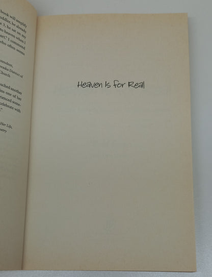 Heaven is For Real by Todd Burpo & Lynn Vincent