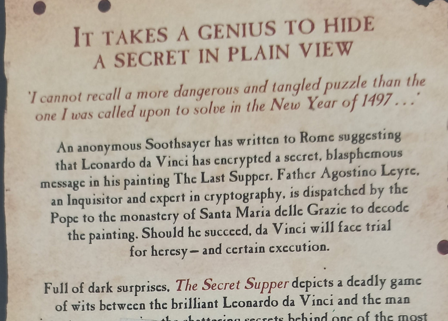 The Secret Supper by Javier Sierra