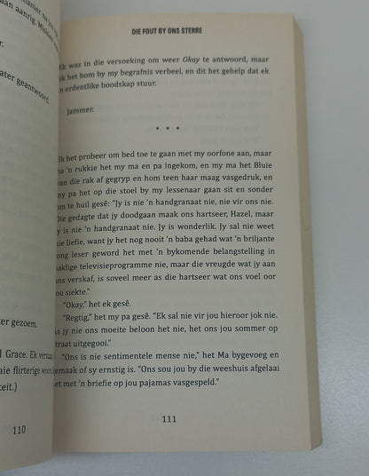 Die Fout by Ons Sterre by John Green (Afrikaans Translation of The Fault in Our Stars)