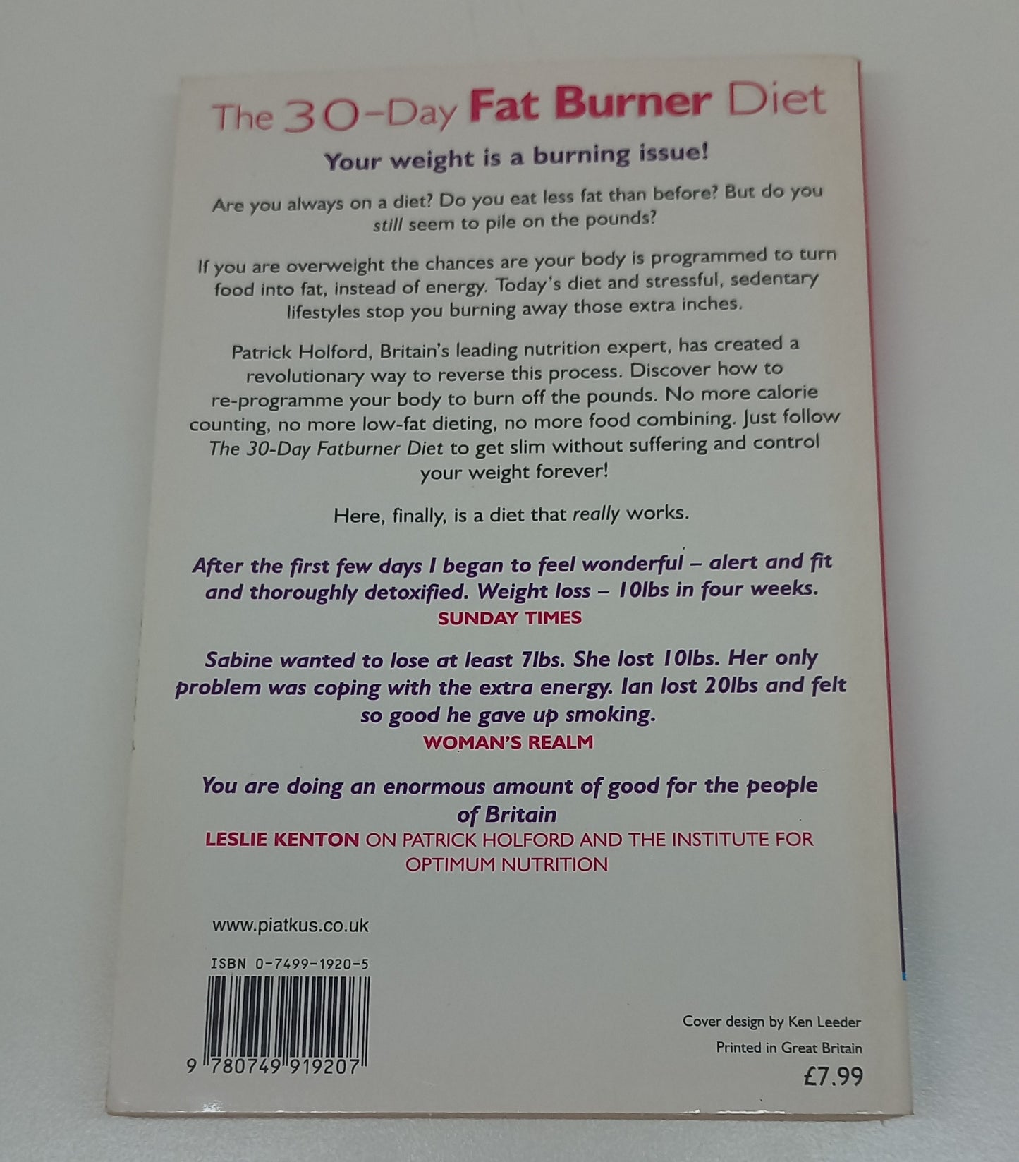 The 30 Day Fat Burner Diet