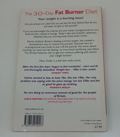 The 30 Day Fat Burner Diet
