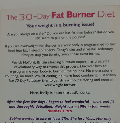 The 30 Day Fat Burner Diet