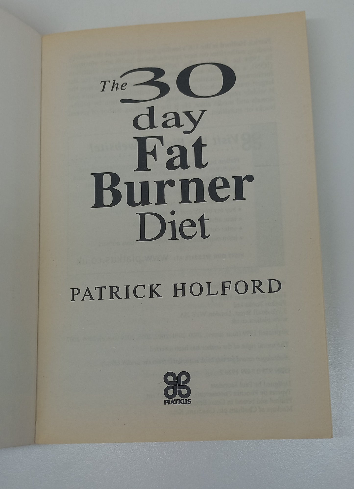 The 30 Day Fat Burner Diet