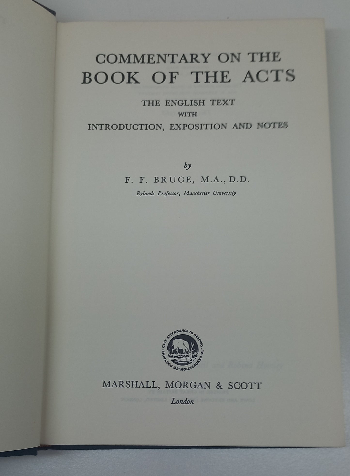 The Book of the Acts