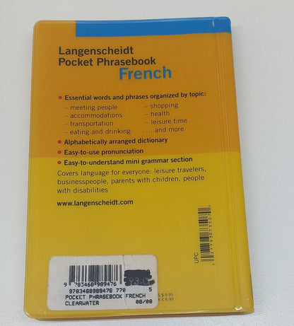 Pocket Phrasebook Frech Langenscheidt
