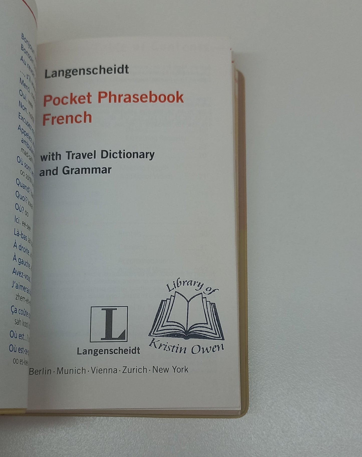 Pocket Phrasebook Frech Langenscheidt