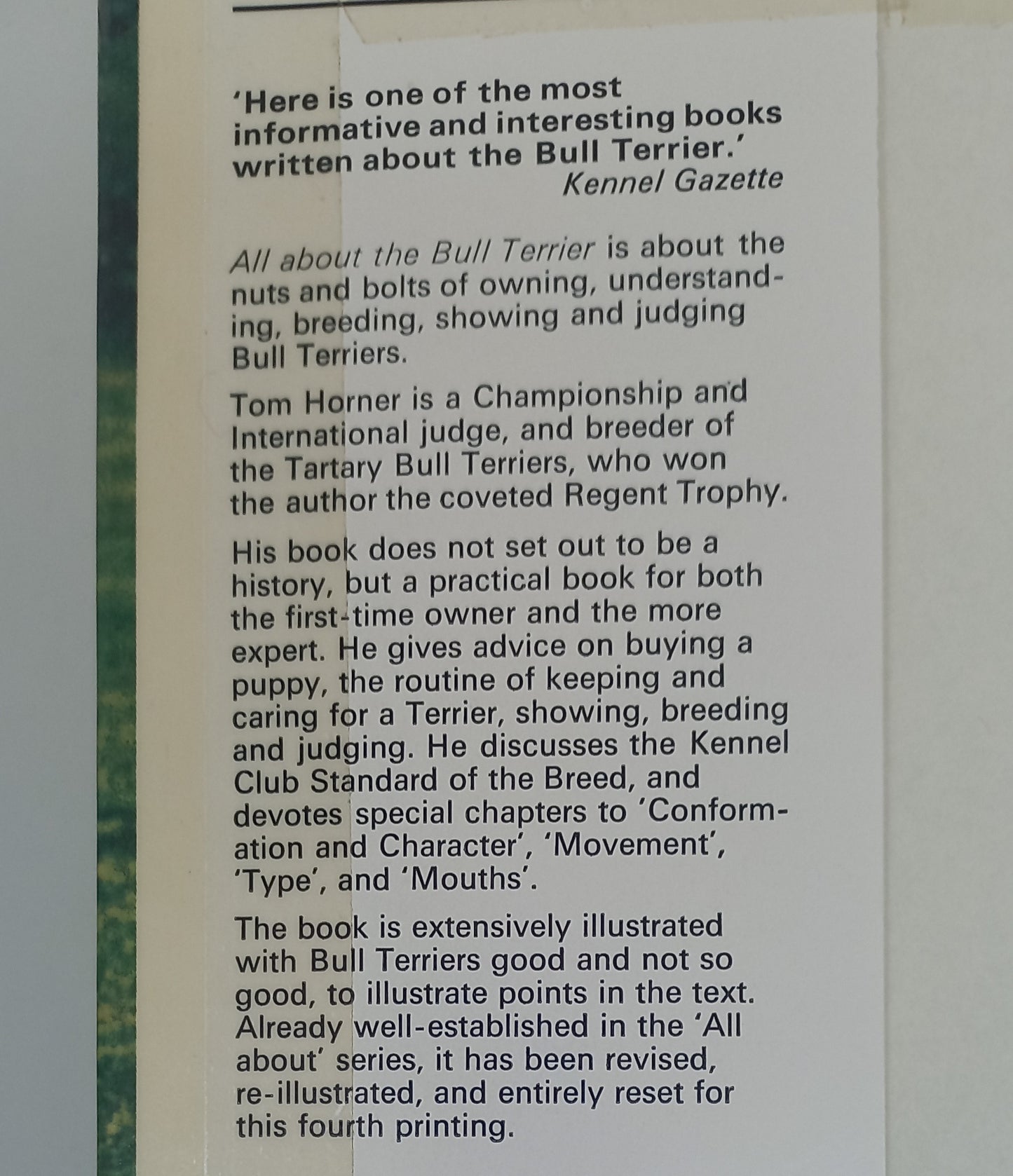 All About the Bull Terrier by Tom Horner