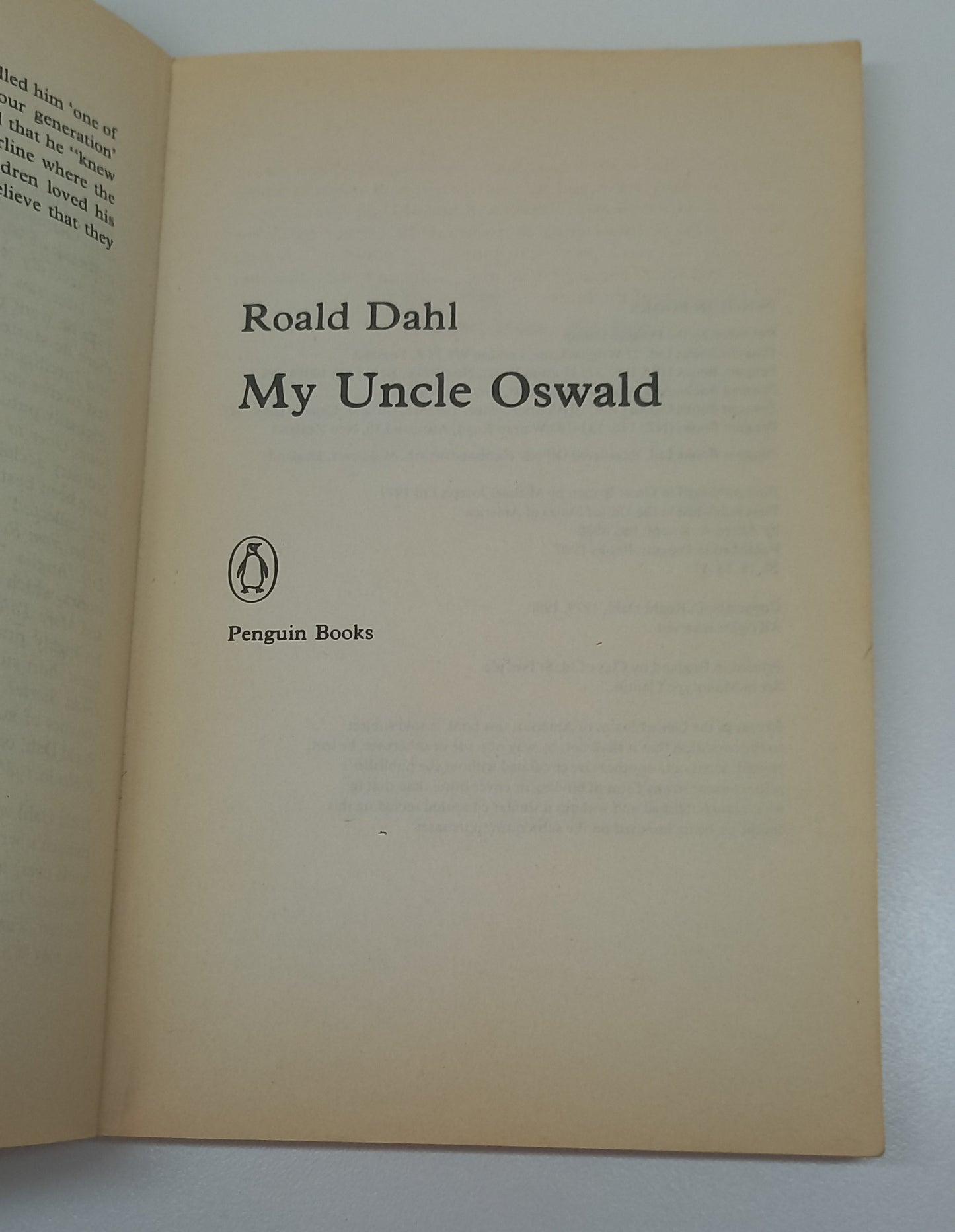 My Uncle Oswald by Roald Dahl (Short Stories)