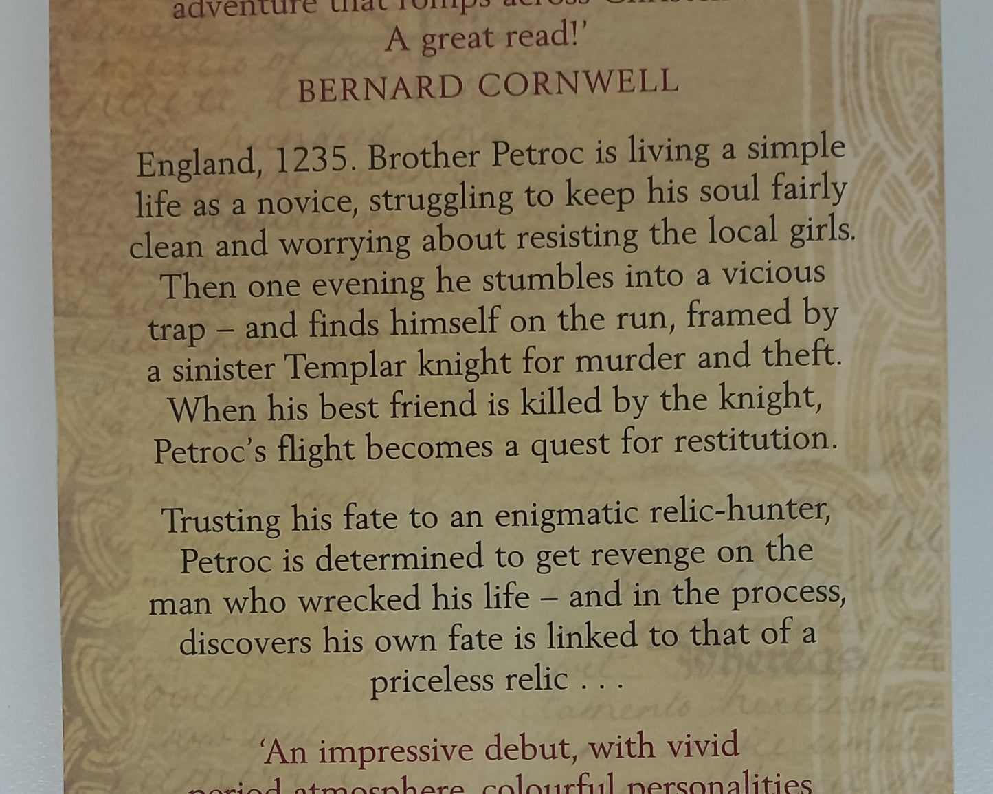 Relics by Pip Vaughan-Hughes (Brother Petroc #1)