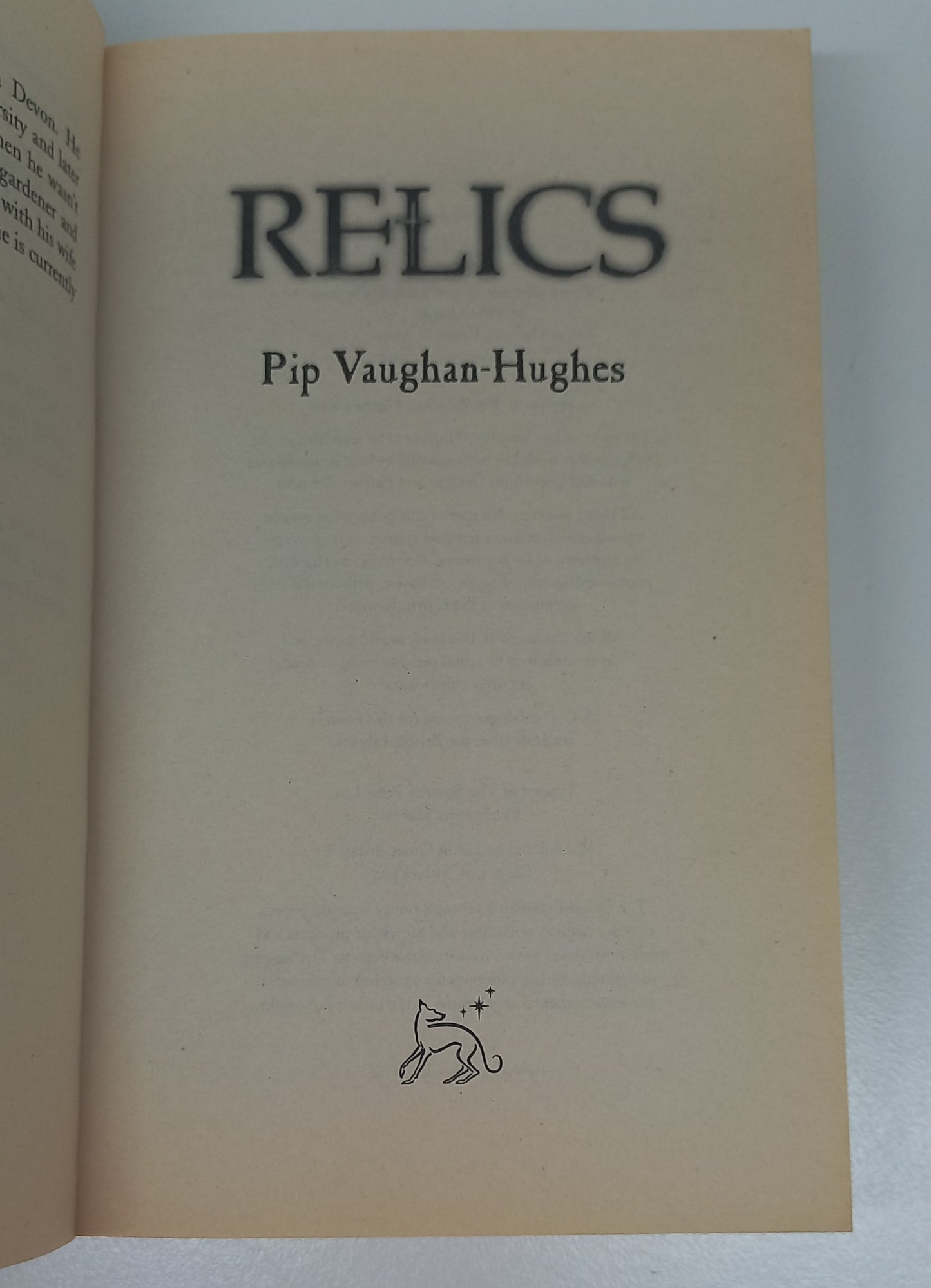 Relics by Pip Vaughan-Hughes (Brother Petroc #1)