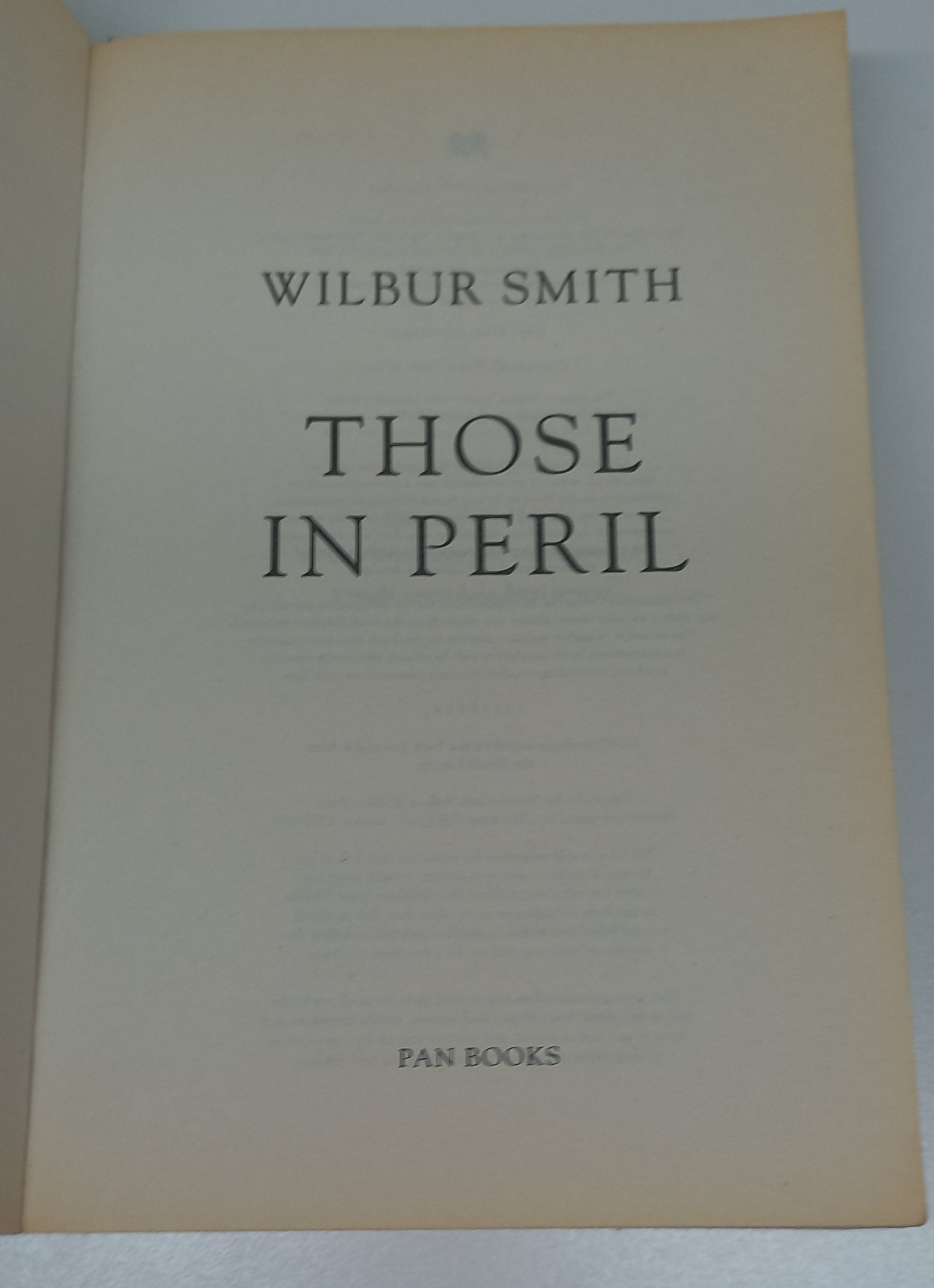 Those in Peril by Wilbur Smith (Hector Cross #1)