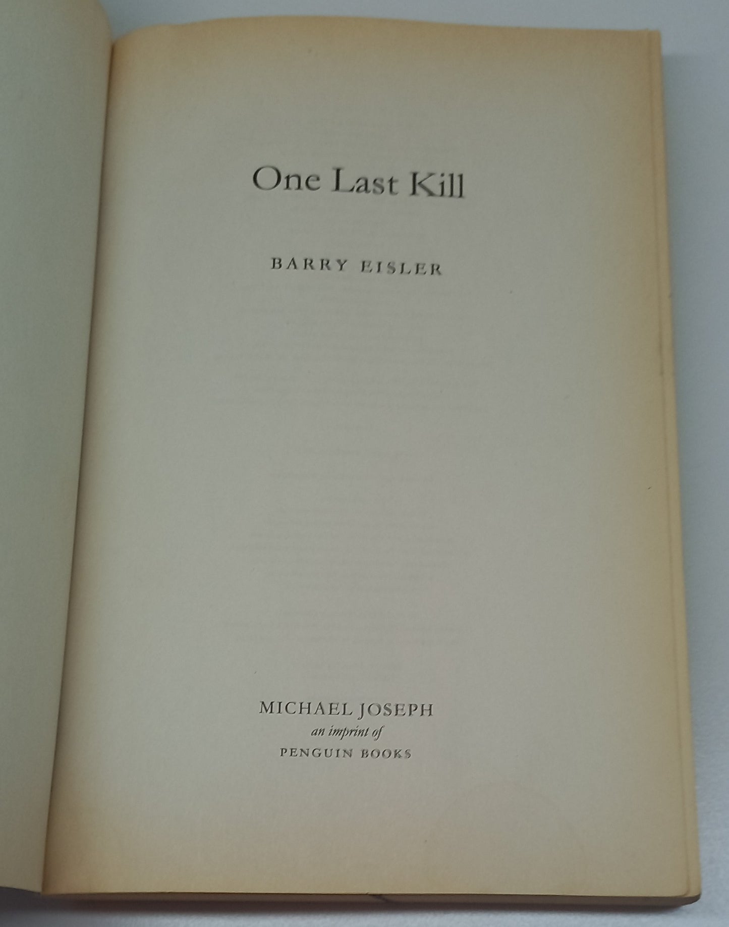 One Last Kill by Barry Eisler (John Rain #4)