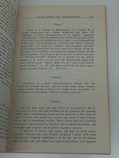 Julius Caesar Notes by Coles Notes (William Shakespeare)