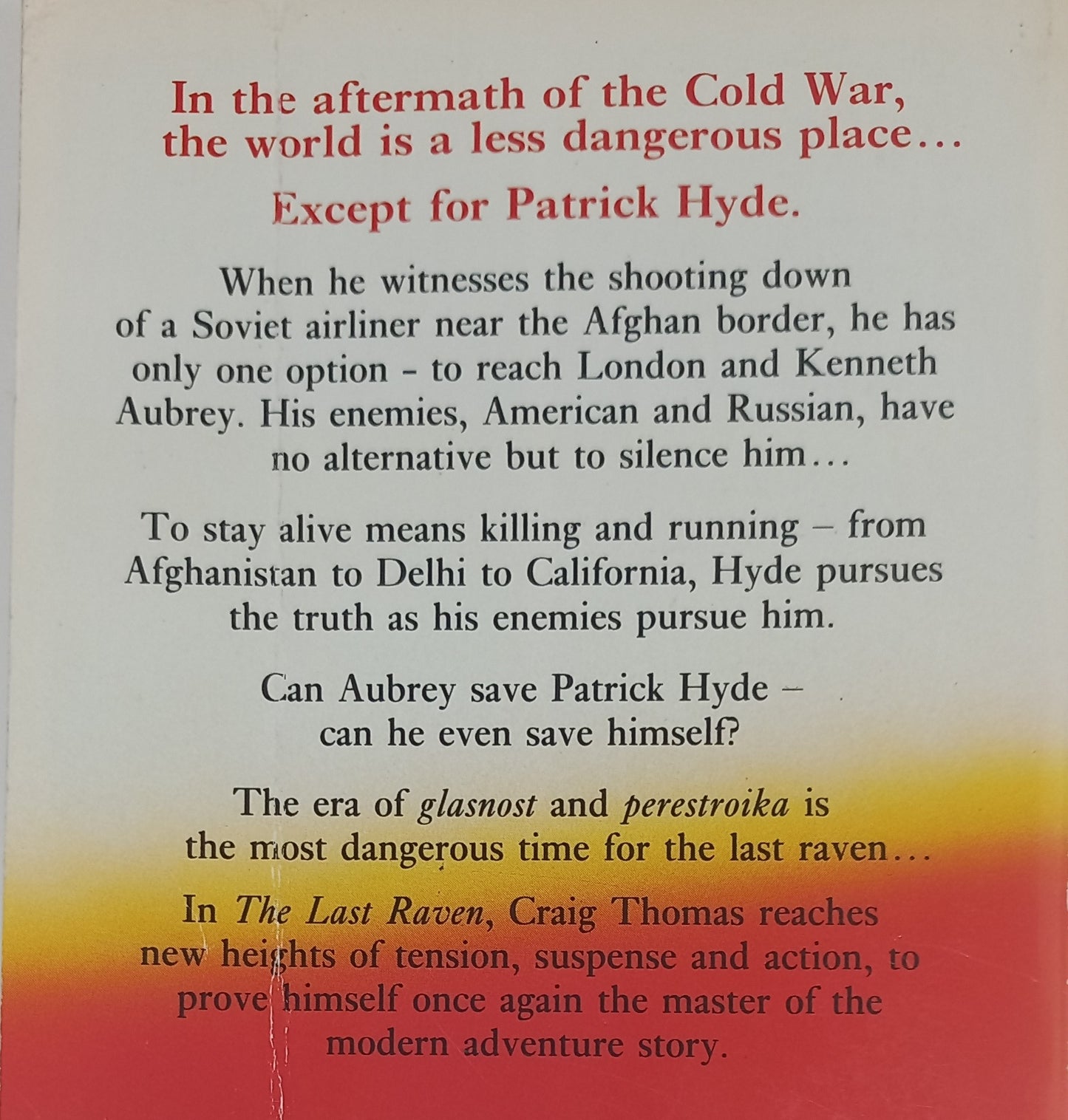 The Last Raven by Craig Thomas (Kenneth Aubrey & Patrick Hyde #7)