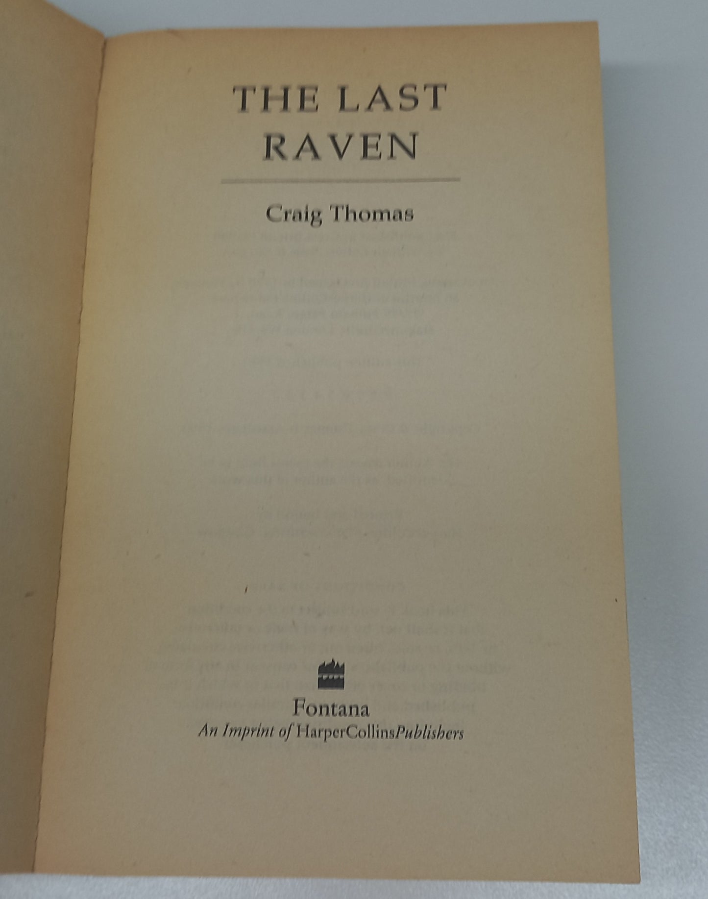 The Last Raven by Craig Thomas (Kenneth Aubrey & Patrick Hyde #7)