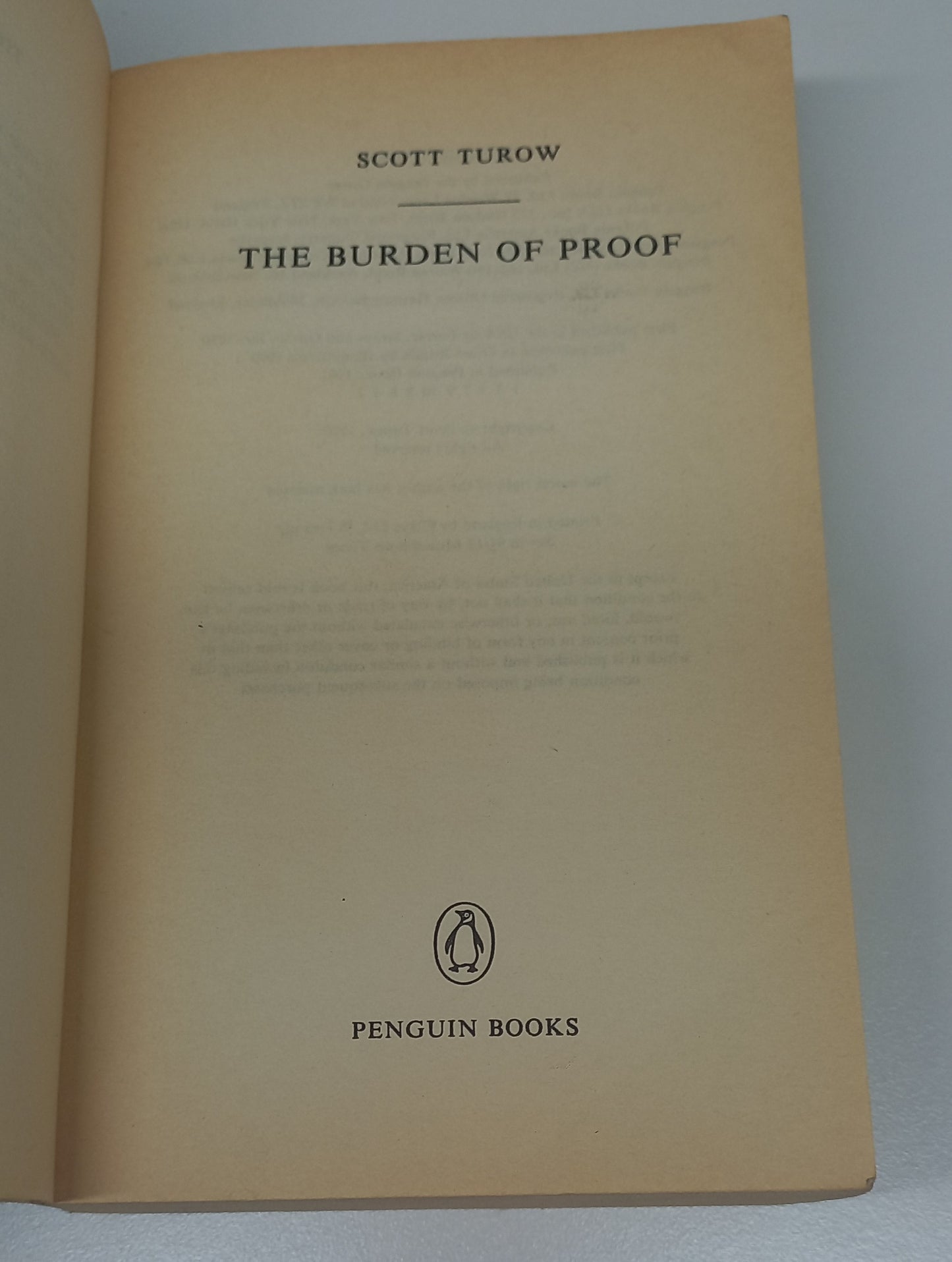 The Burden of Proof by Scott Turow (Kindle County Legal Thriller #2)