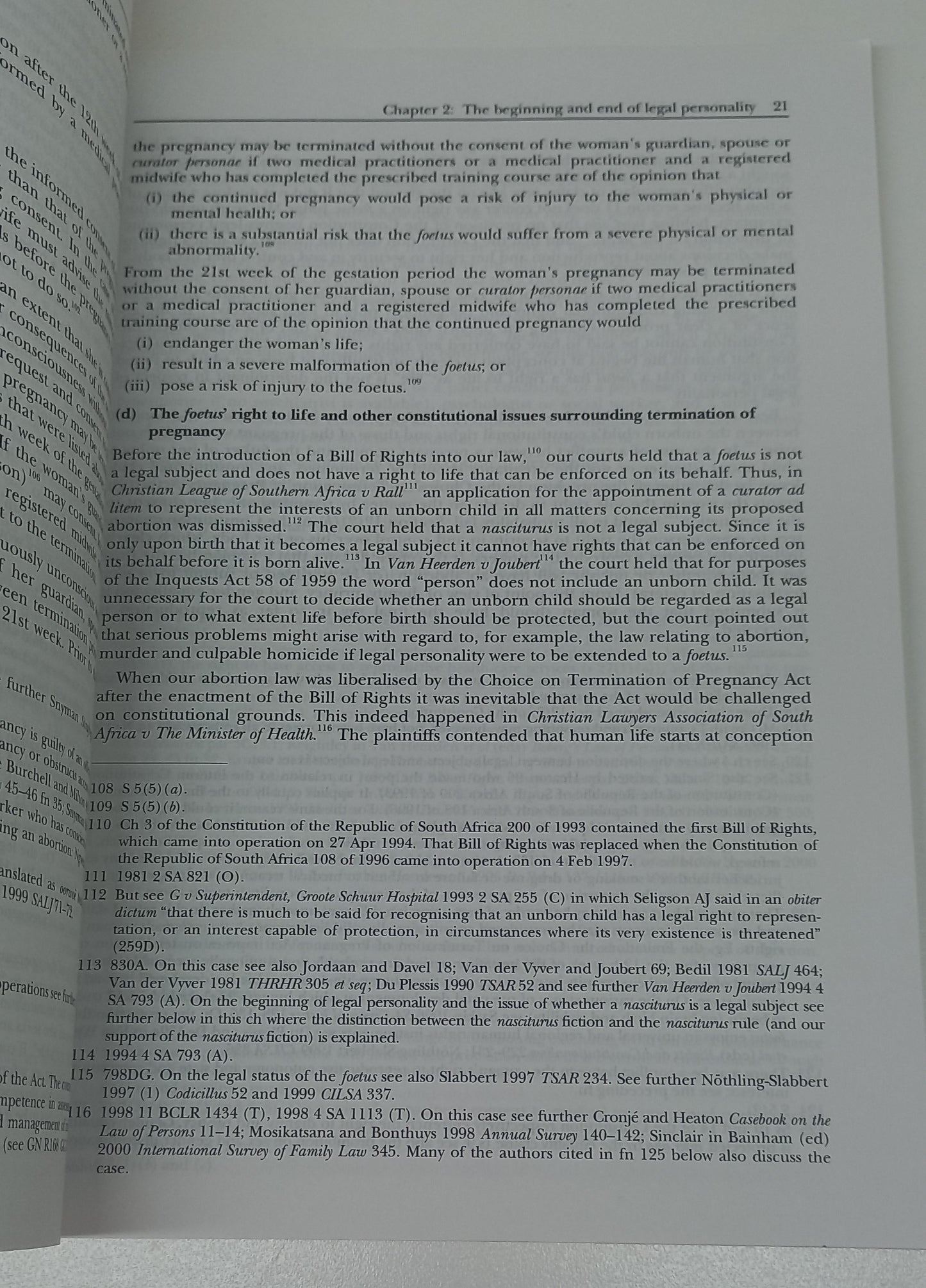 The South African Law of Persons Second Edition by D.S.P. Cronje & J. Heaton (2003)