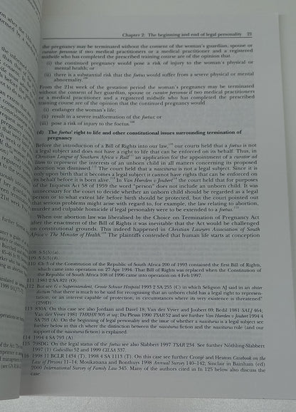The South African Law of Persons Second Edition by D.S.P. Cronje & J. Heaton (2003)