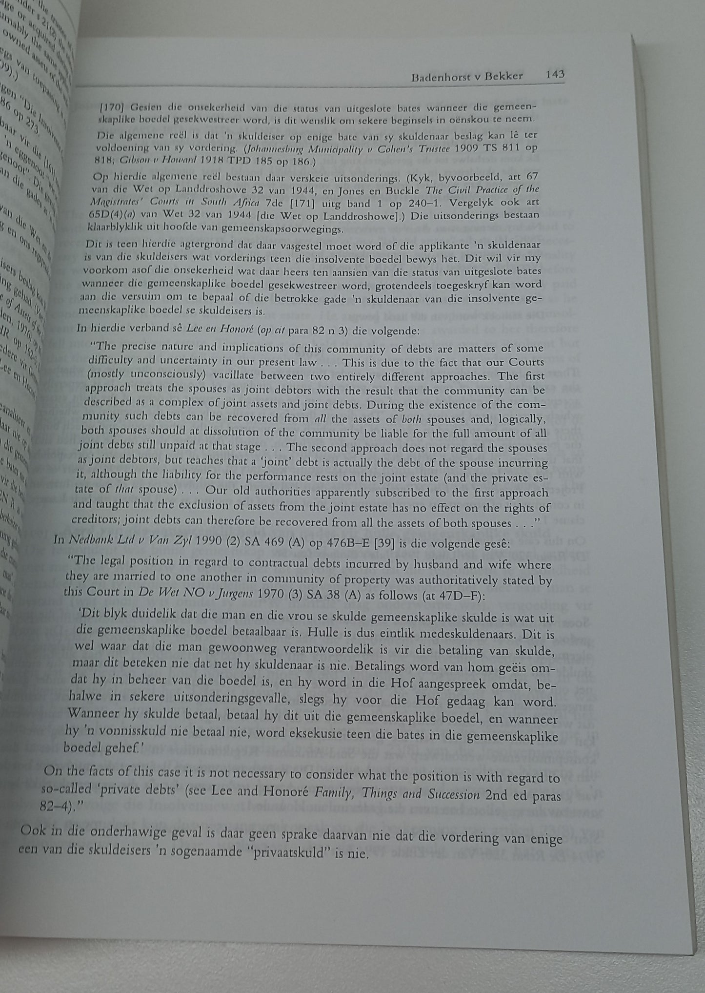 Casebook on South African Family Law D.S.P. Cronje & J. Heaton Vonnisbundel oor die Suid-Afrikaanse Familiereg