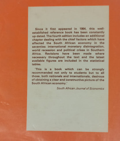 The South African Economy by D. Hobart Houghton Fourth Edition 1976