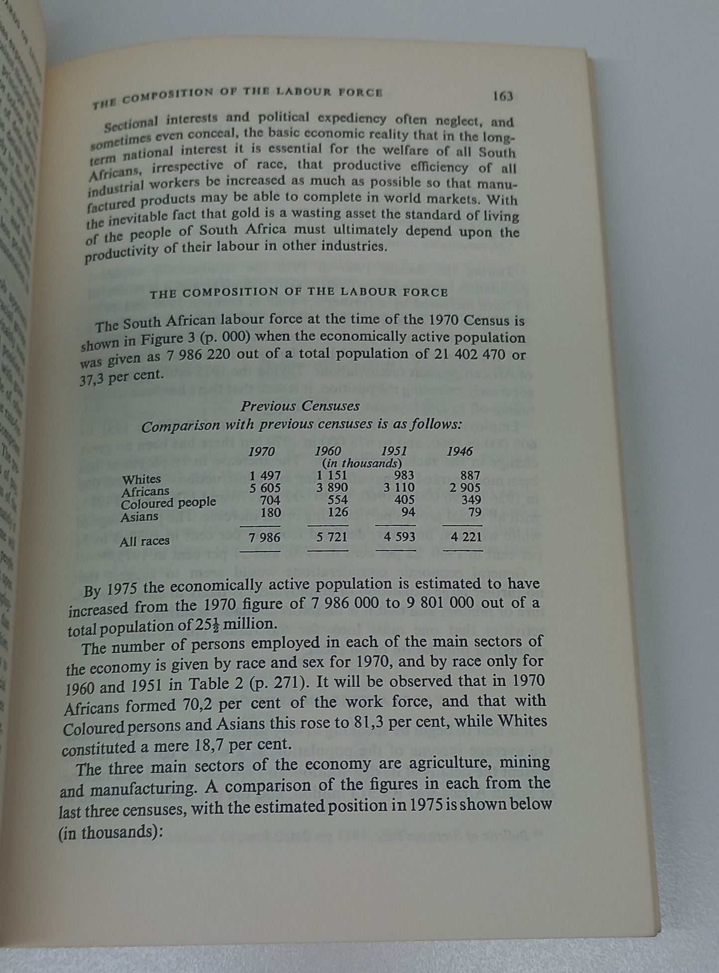The South African Economy by D. Hobart Houghton Fourth Edition 1976
