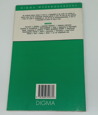 Werkboek Vir Strafreg Tweede Uitgawe C.R. Snyman Digma Werkboekreeks