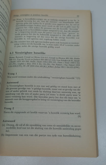Werkboek Vir Familiereg by Heaton, Van Aswegen & Visser Digma Werkboekreeks 1993