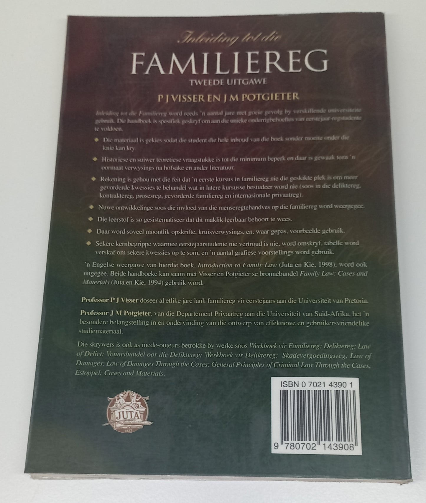 Inleiding Tot Die Familiereg Tweede Uitgawe P.J. Visser & J.M. Potgieter
