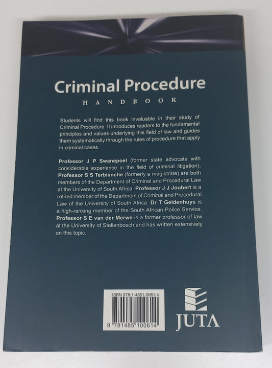 Criminal Procedure Handbook Eleventh Edition by J.J. Joubert 2014
