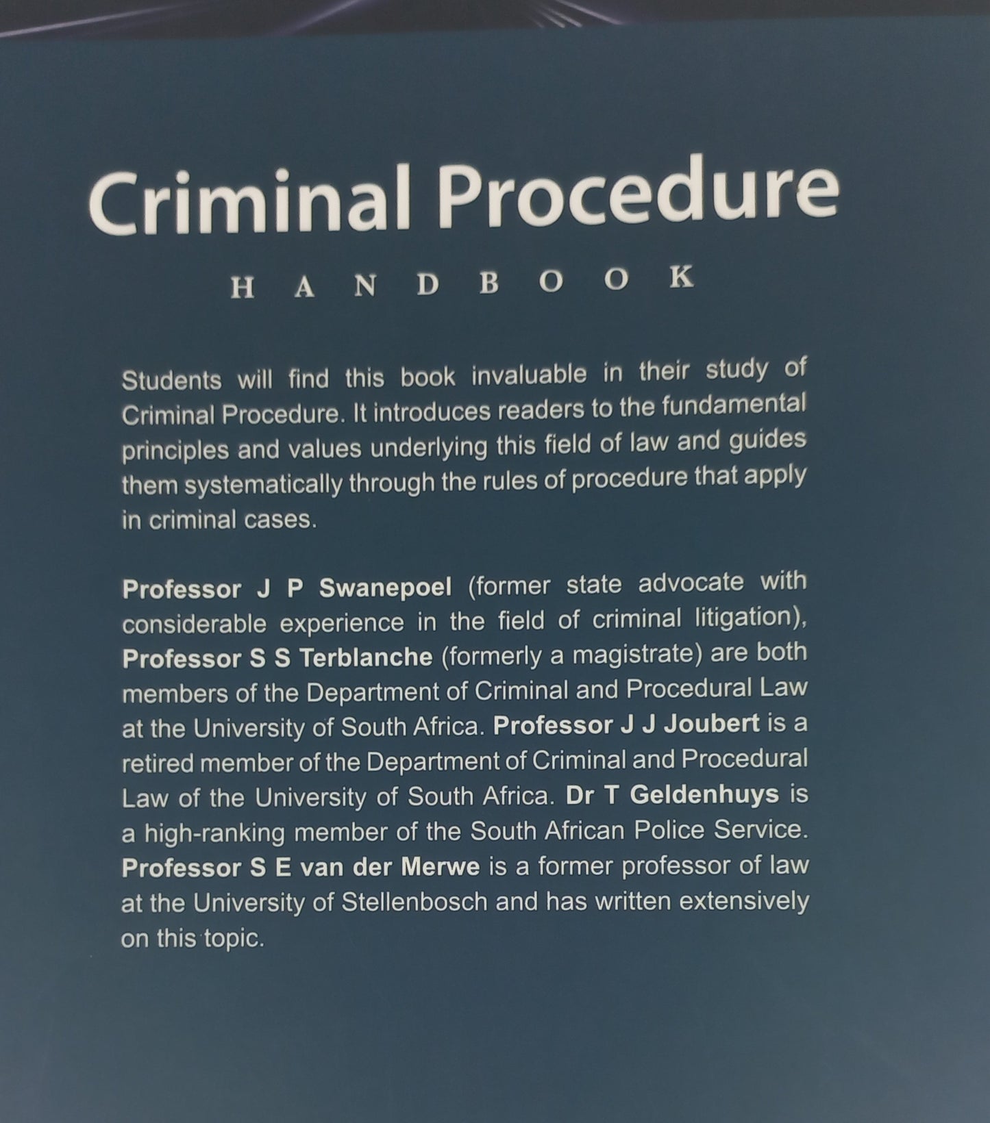 Criminal Procedure Handbook Eleventh Edition by J.J. Joubert 2014