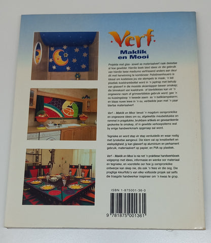 Verf Maklik en Mooi: Oorspronklike Projekte me Glas- en Materiaalverf by Zaresa Bosman