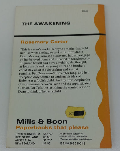 The Awakening by Rosemary Carter Mills & Boon 1979
