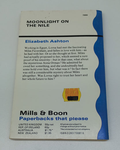 Moonlight on the Nile by Elizabeth Ashton Mills & Boon 1979