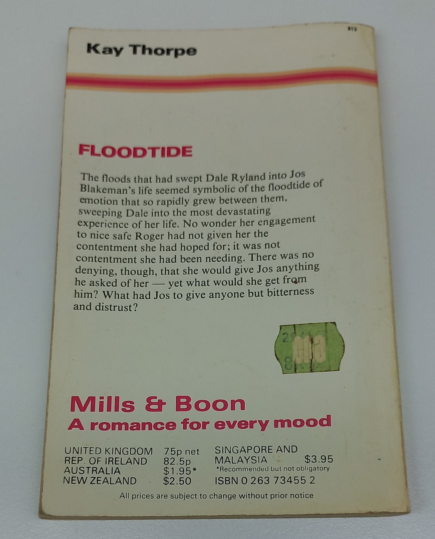 Floodtide by Kay Thorpe Mills & Boon 1981