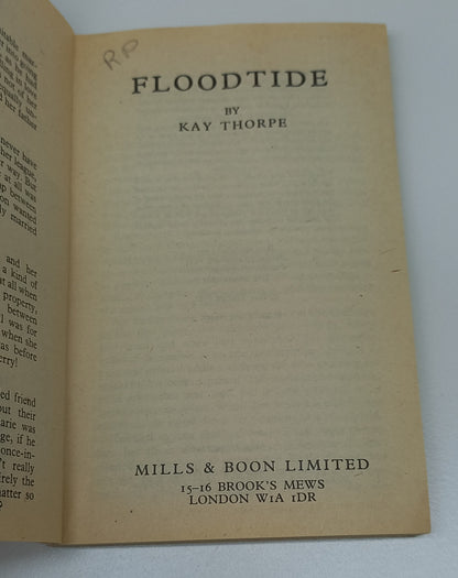 Floodtide by Kay Thorpe Mills & Boon 1981